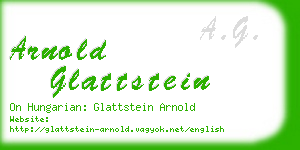 arnold glattstein business card